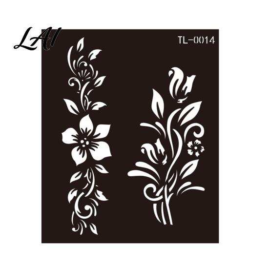 Indian Hand-painted Tattoo Henna Stencil Reusable DIY Tattooing Template Floral Animal Patterns Hand And Wrist Stencil for Temporary Tattoos