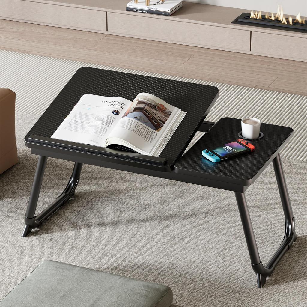 NOVÝ Multifunkční Skládací Stůl s Nastavitelným Úhlem od do Skládací Ideální pro Jednolůžkový Nízký Skládací Kávový Plně Laptop PC Studijní Jídelní Stůl Vlákno
