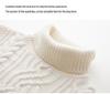 Women's Thick Cable Knit Cashmere Sweater - High Neck, Loose Fit, Soft Jacquard Inner Layer