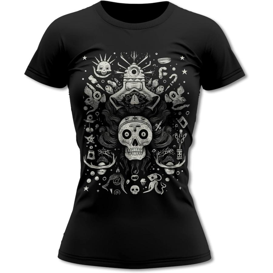 Футболка женская готическая Bands and Bones Occult Universe S