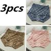 3Pcs Women Briefs High Waist Seamless Panties Breathable Tummy Control Underwear