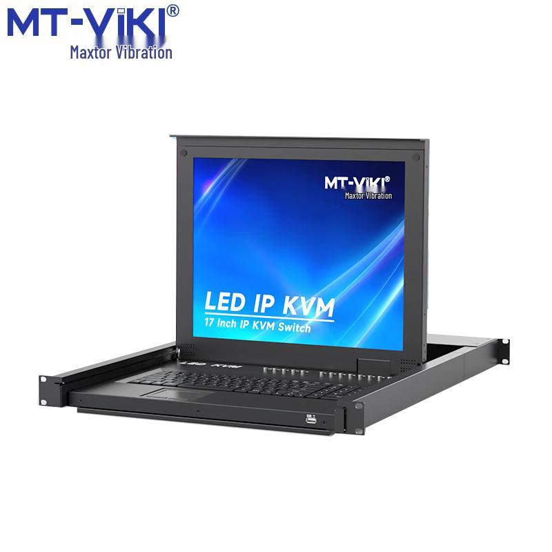 MT-viki 8-Port IP Remote KVM Switch with 17-inch LED Console
