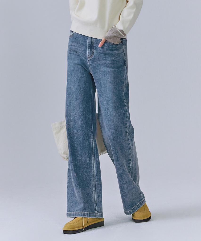 Chase Cult Women'S Brushed Wide Denim Pants-Cfrg2371C0N