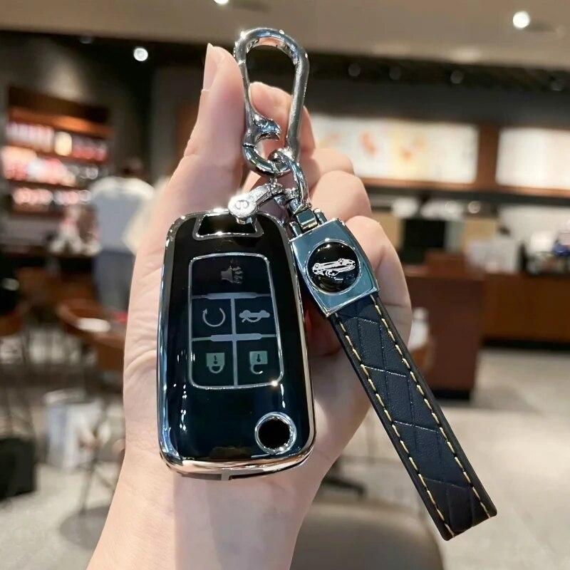 

Чехол для брелока с кожаным ремешком для Chevy Chevrolet Equinox Camaro Cruze Malibu Sonic Volt Spark Impala Buick Encore Allure