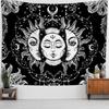 VIKAMA Mysterious Divination Sun Face Print Tapestry Boho Style Living Room Bedroom Home Decoration Wall Tapestry