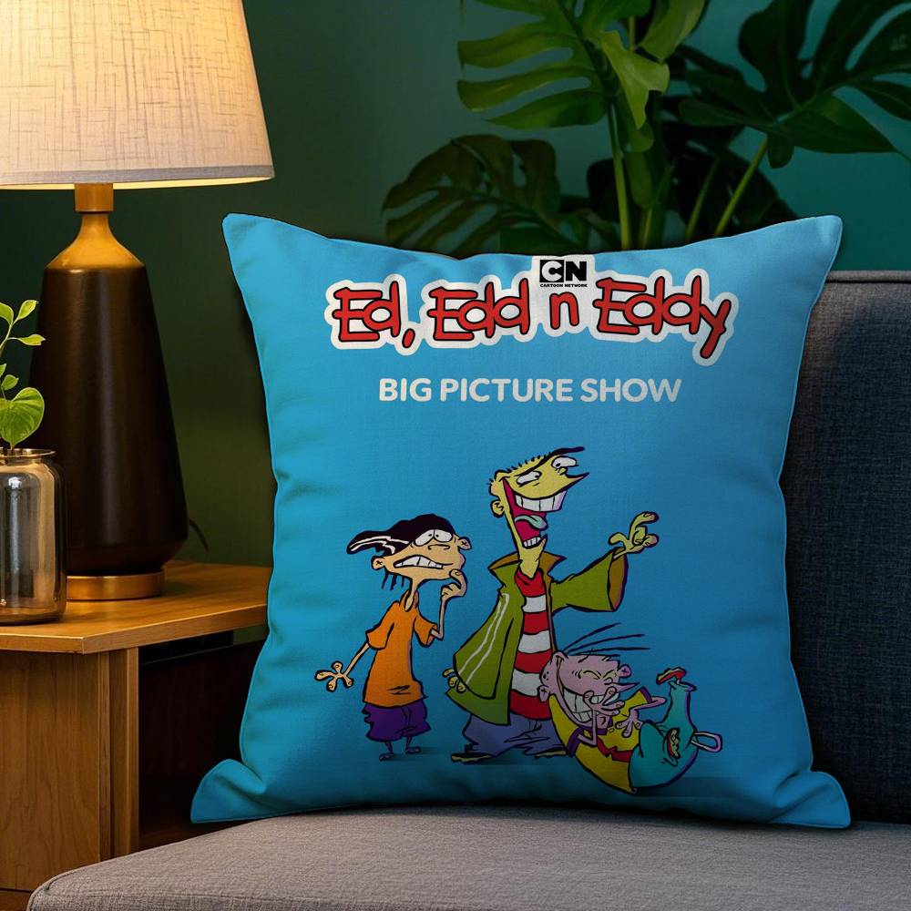 E-Ed Edd N Eddy Pillow Case Anti-dustmite Pillowcase Invisible zipper silky Sofa cushion cover