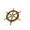 18'' Ship Wheel Wooden Steering Wheel Captain Boat Gaston Turcotte Carved Decor