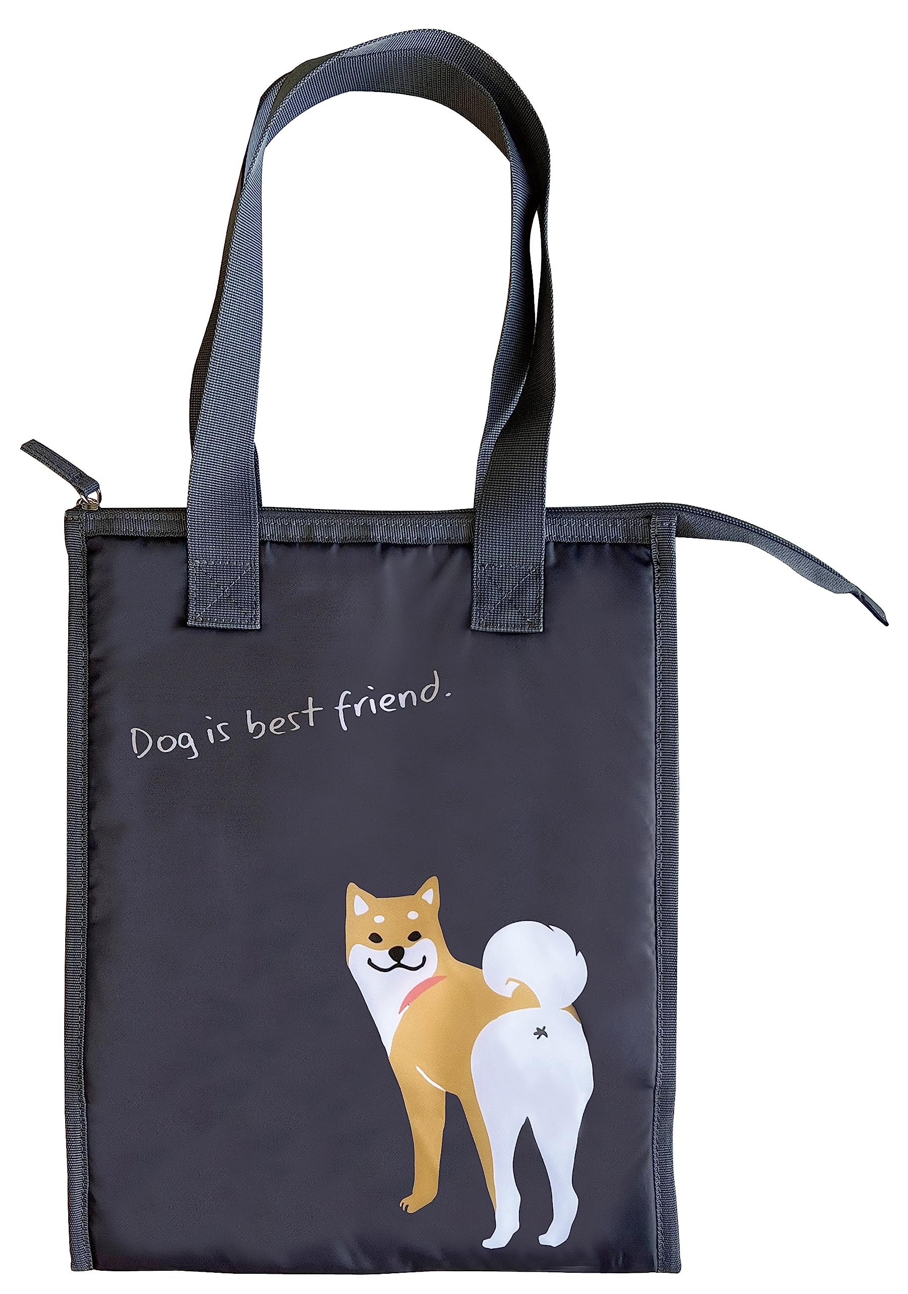

Ken Abeille Shopping Tote Shiba Gray [Onishi Seihan] Bag, Inu,