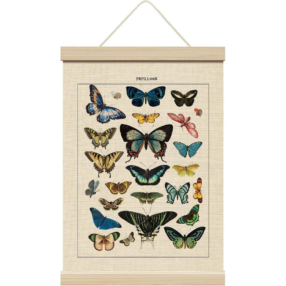 ZEDEV Dinosaur Wall Decor, Poster Hanger with Wood Frames 12x16 Inches, Dino Educational Canvas Wall Art, Artwork Hanging Kit for Boy Toddler Room