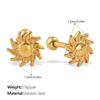 Stylish cute exquisite wind irregular shape stud earrings stainless steel gold plated variety earrings women