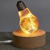 Xiaomi 5/6/8/10CM LED Desktop Decorative Wooden Round Lamp Holder DIY Birthday Gift Night Light Crystal Lamp Luminous Base USB Power