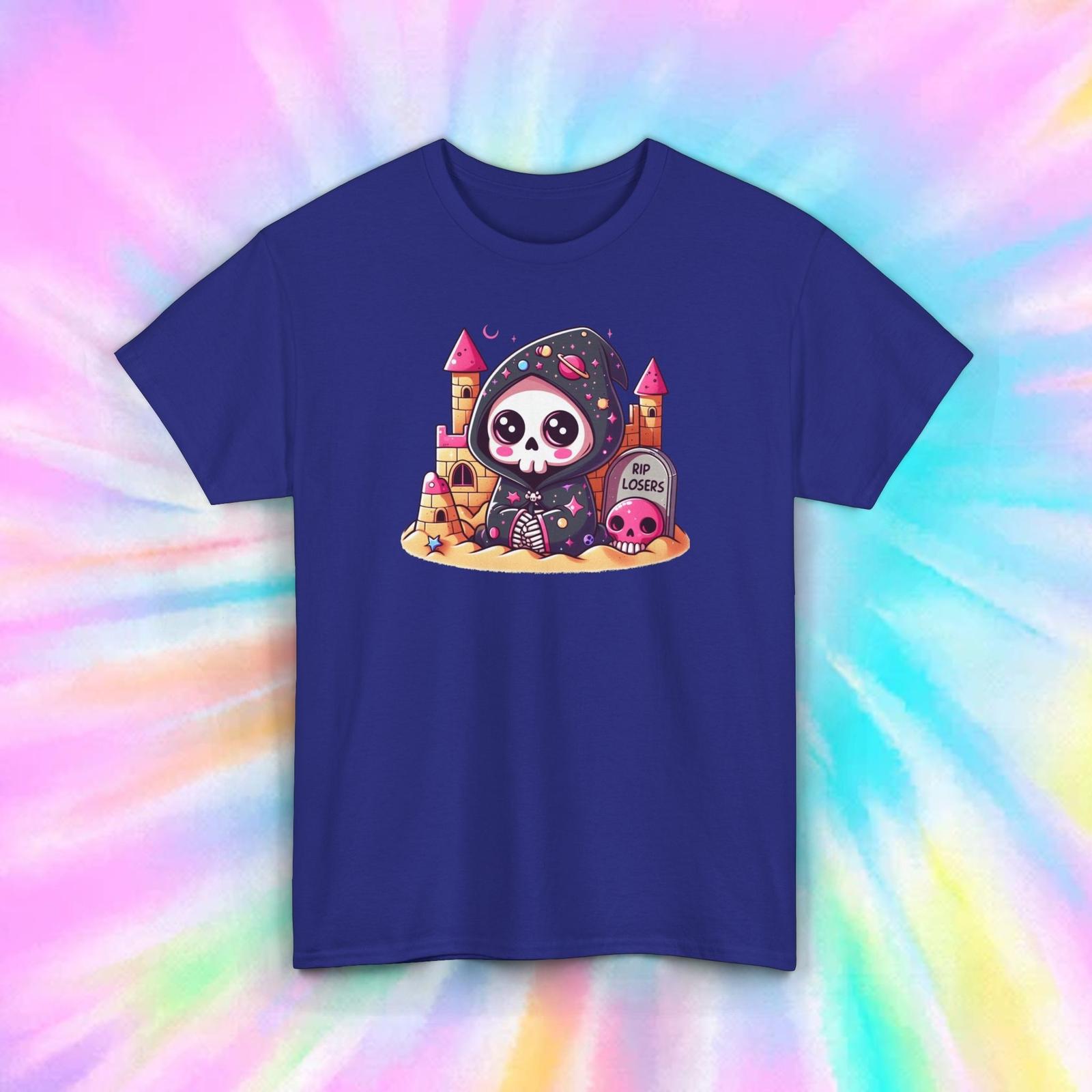 RIP Losers Cute Grim Reaper Halloween Funny Skeleton Cartoon T-Shirt S-5XL S разноцветный