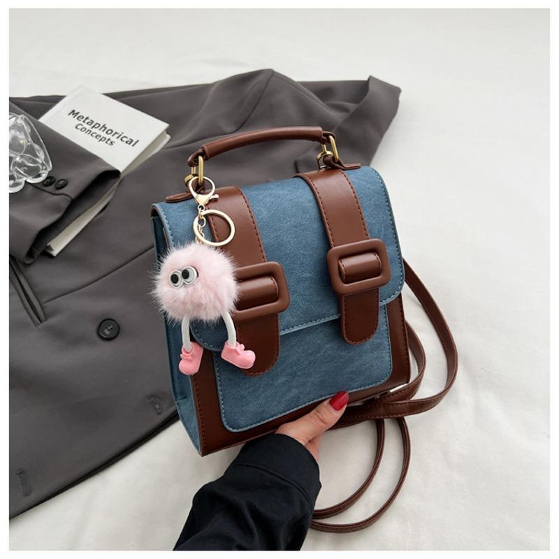 

Рюкзак осень и зима новый большой вместимости высококлассная сумка через плечо модный универсальный тренд студенческая сумка женская сумка Small синий