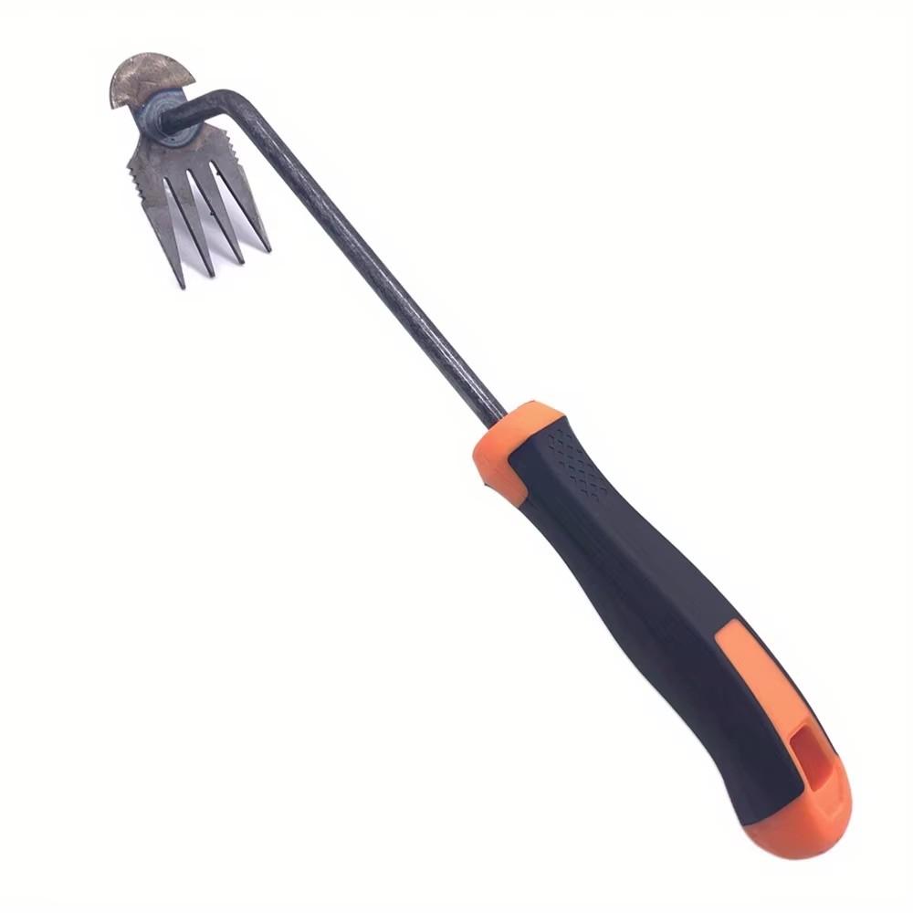 

Прополка без усилий: 1 шт. Прочный удалитель сорняков - 4 острых зуба - Длинная рукоятка из массива дерева - Садовый инструмент оранжевый