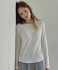Roeil Basic Soft Wool Round T-Shirt - Ivory