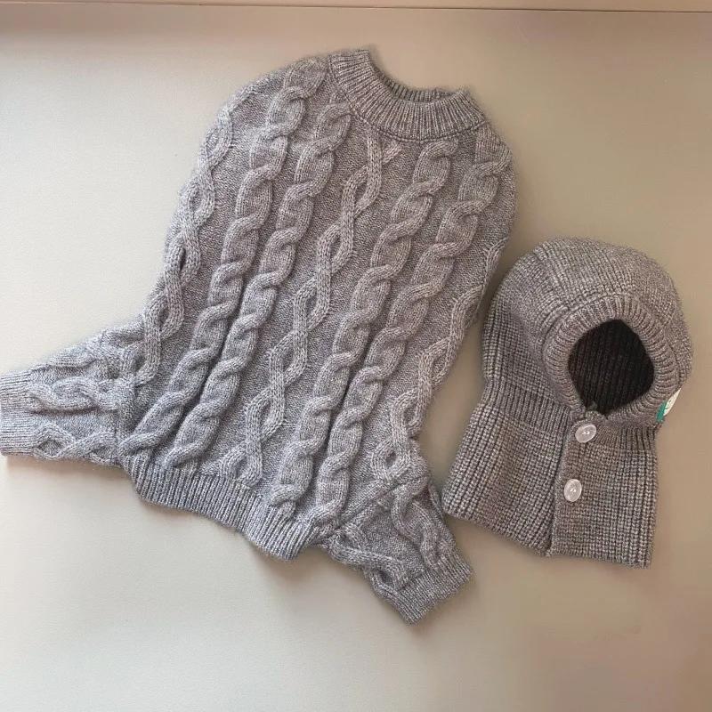 Hunde Winterkleidung Gestrickte Haustierkleidung und Mütze Für Kleine Mittelgroße Hunde Chihuahua Welpe Haustierpullover Yorkshire Reinrassiger Hundepullover