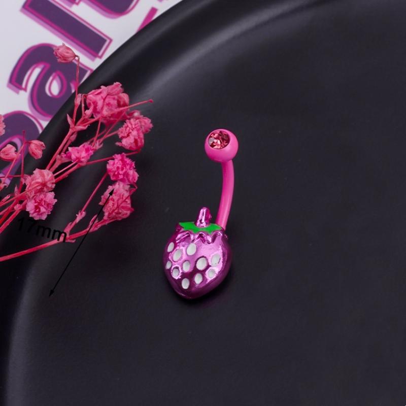 

Кольцо для пирсинга пупка Паук из нержавеющей стали с подвеской в виде сердца с цирконом для женщин, украшение для пирсинга тела