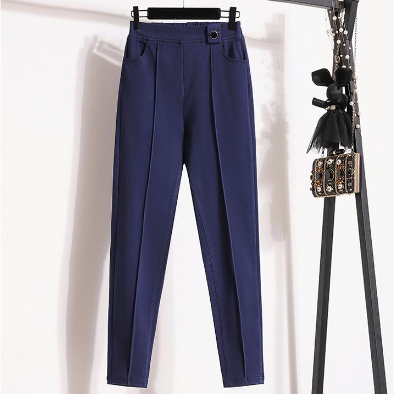 

DIMANAF Большие размеры, женские джинсы, весенние брюки, джинсовые брюки-карандаш, женские эластичные базовые синие брюки с высокой талией, новые модные брюки оверсайз, 4XL 5XL XL синий