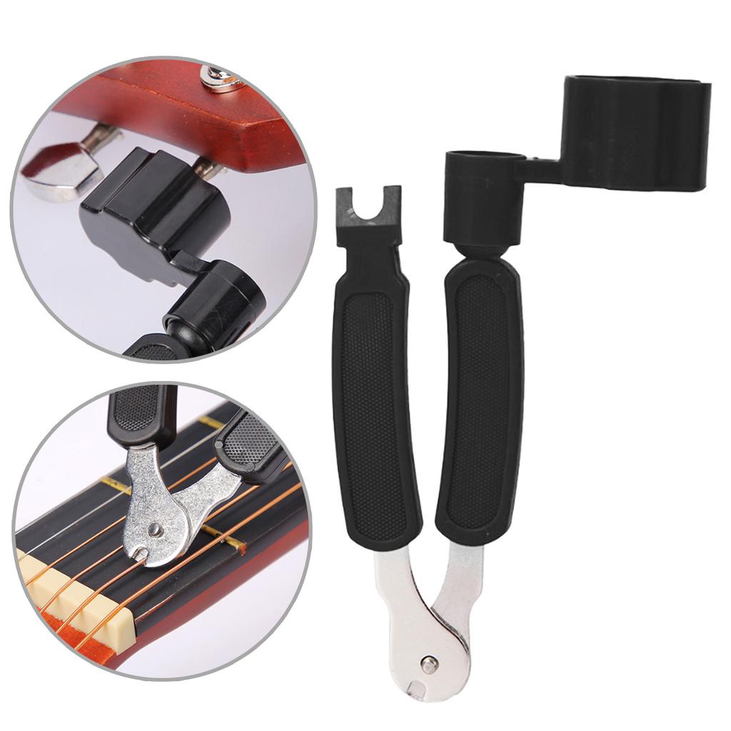 Guitar String Winder Tool Guitar Bridge Pin Puller and Cutter 3 in 1 String Pegs Tuner Winder Guitar Maintenance Tool