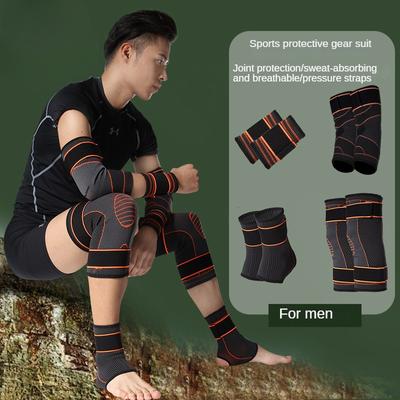 Boxing Knee Pads, Wrist Pads, Elbow Pads, and Sanda Suit for Men's Legs, Fitness, Knees, Elbows, Knee Joints, Wrists, Bench Press To Keep Warm for Men