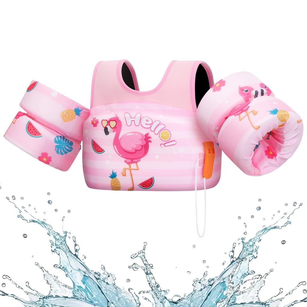 Kids Life Vest Children's Swimming Arm Float Whistle Child Lifejacket Swimsuit Foam Safety Swimming Pool Accessories for kayak