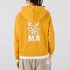 Puma Layered Print Hoodie With Faux Double-Layer Women Tops Orange Yellow 536091-80