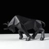 Abstract Bull Statue Geometric Ox Sculpture Home Decor Animal Ornament Office Morden Living Room Interior Decoration Accessories