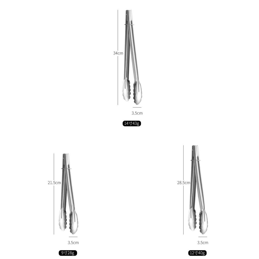 Stainless Steel Food Tongs With Non Slip Grip For Outdoor Barbecue And Cooking
