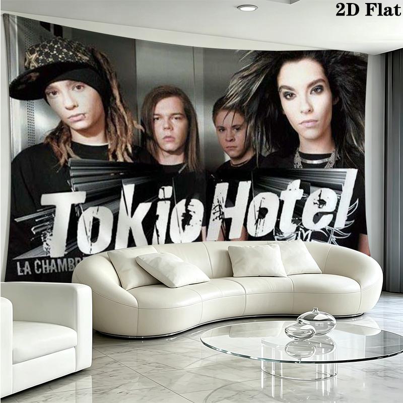 TH Band Wall Tapestry Aesthetic Wall Hanging Printed Fabric Blanket Decorative Tapestries for Bedroom Living Room Home Decor