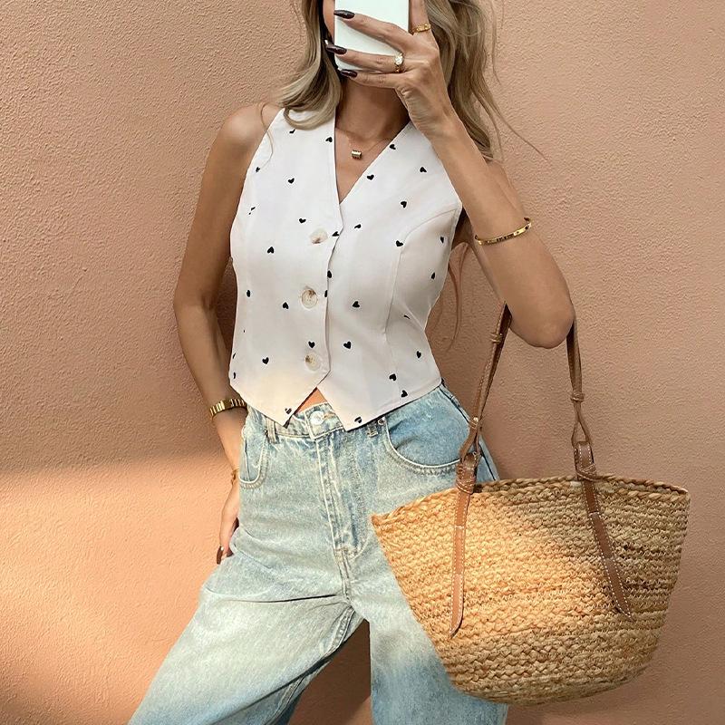 

2025 Summer EU/US Style Women s Slimming Cardigan Vest Extra Large абрикосовый