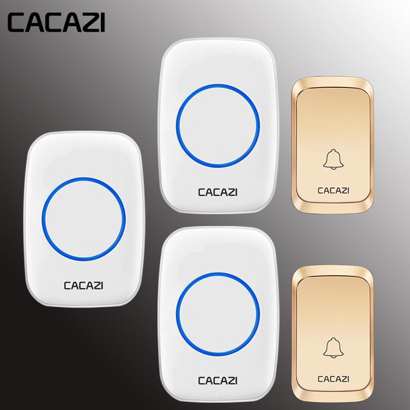 Wireless Waterproof Doorbell with Remote Control, 58 Tones & 4 Volume Levels, Memory Function, Long Range