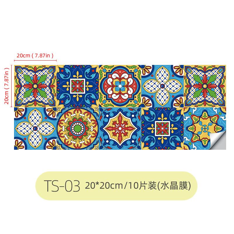 Darui Kitchen Oil-Proof Crystal Flower Tile Sticker Apartment Renovation Sticker Bathroom Tile Sticker Hotel Waterproof Wall Sticker