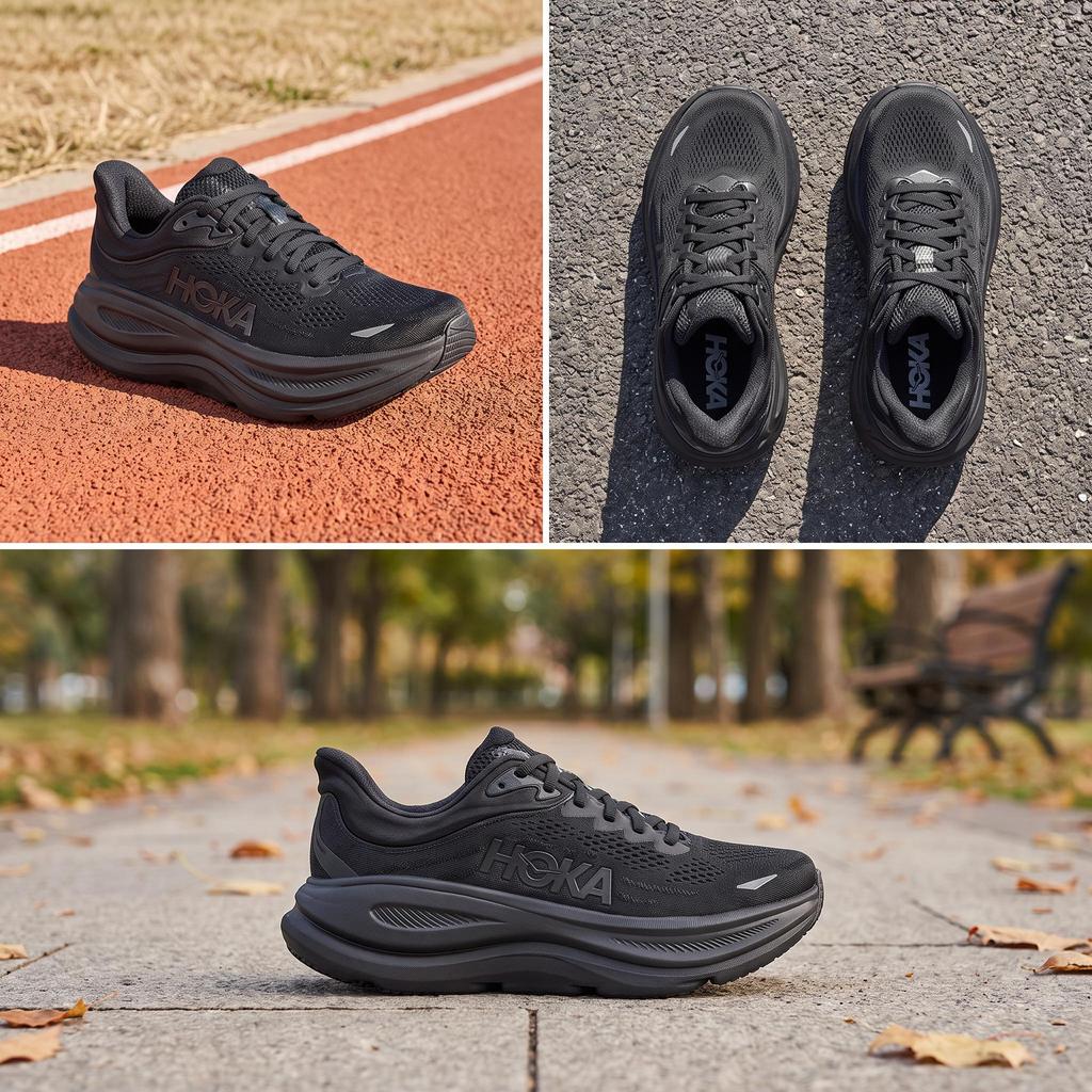 HOKA Bondi 9 Wide 'Black' Men's Sneakers