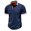 Polo deportivo para hombre, camisa informal de trabajo, manga corta, con cuello, entrenamiento, camisa de golf clásica que absorbe la humedad, polo básico ajustado para hombre