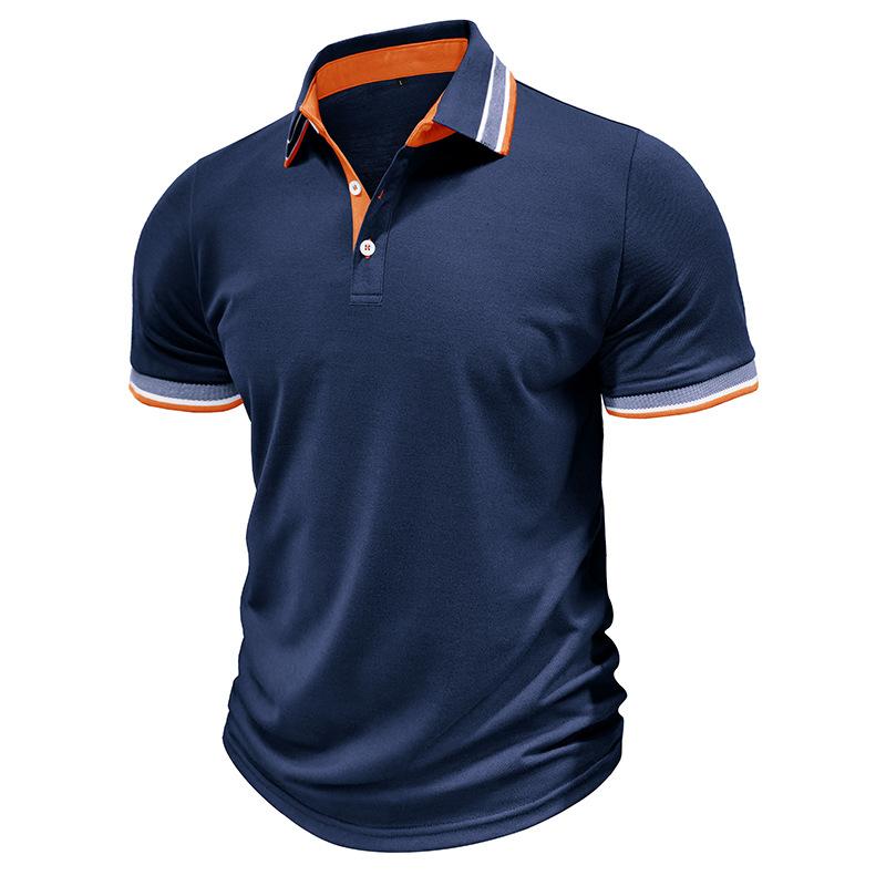 Polo deportivo para hombre, camisa informal de trabajo, manga corta, con cuello, entrenamiento, camisa de golf clásica que absorbe la humedad, polo básico ajustado para hombre