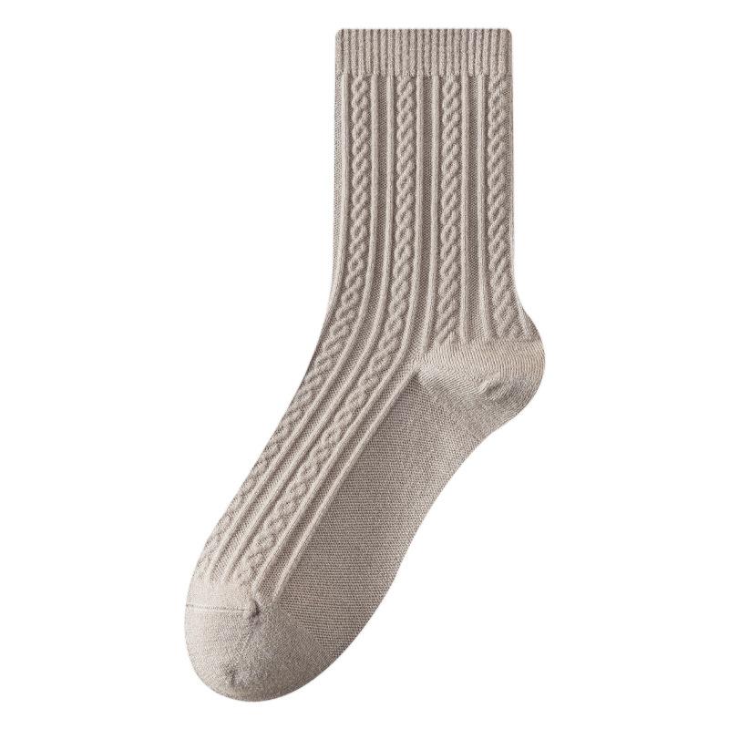 Female Autumn and Winter Thickened Linen Floor In The Long Tube Socks