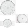 Battery Powered 12 Inch Round Silent Wall Clock with Quartz Movement for Living Room Bedroom Office Easy To Read Numerals