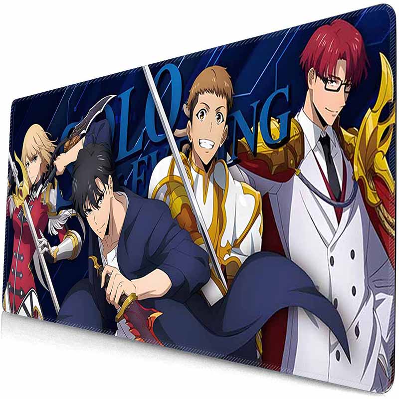Gamer Large Mouse Pad S_Solo Levelings Rubber Mouse Mat Anime Gaming Mousepad Game HD Print Keyboard Pad Non-Slip Desk Mat