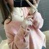 Autumn New Long Sleeve V Neck Women's Knitted Sweater Fashion Casual Loose Solid Winter Sweaters Women Soft Warm Elegant Ladies Knitwear Jumpers 25524