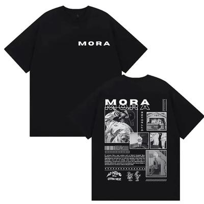 Men's Hip Hop Vintage Fashion O-Neck T-shirts Rapper MORA Album 2025 Graphic T Shirt Casual Oversized Cotton T-shirt Streetwear