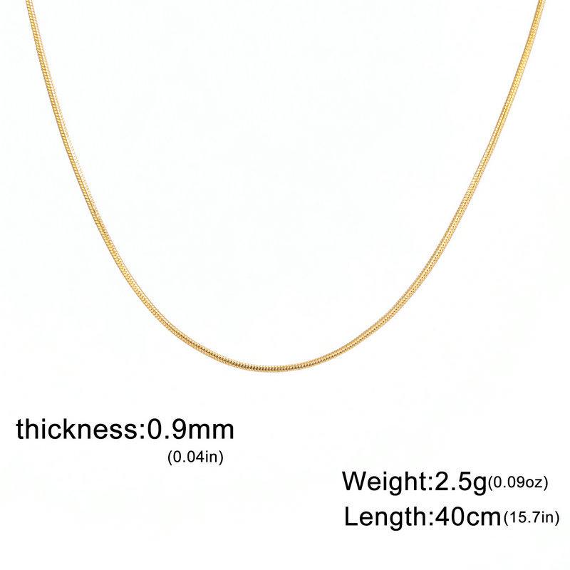 Ultra Fine Snake Chain 0.9 1.2 1.5 2mm DIY Jewelry Making Supplies Versatile Clavicle Necklace Pure Metal Link Chain