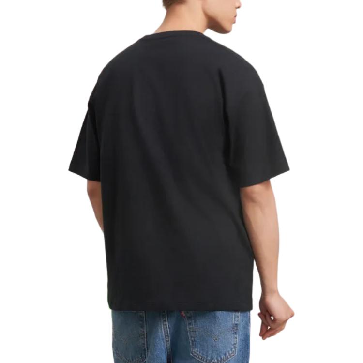 Converse T Shirts Men's Black Crew Neck Moderate Straight Fit 10027635-A02