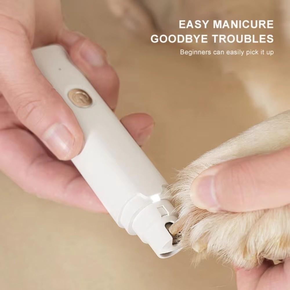 USB Charging Pet Nail Grinder with Led Lighting Dog Cat Nail Trimmer Electric Pet Nail Clippers