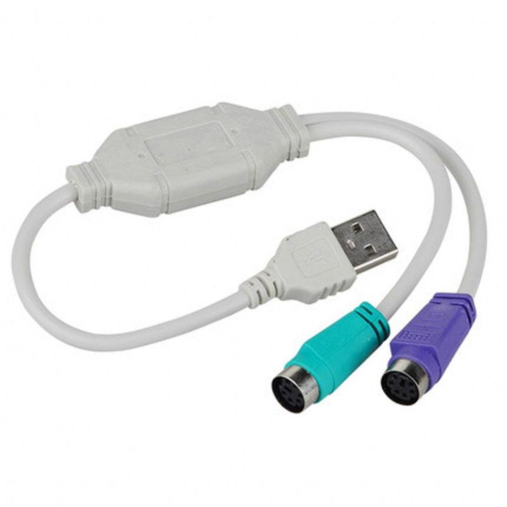 

Адаптер Hot Cable Комп ютерні кабелі USB для PS2 Кабель-адаптер білий