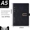 A5 Ring Binder Notebook with Custom Iron Clip, Removable Notepad, and Stylish Cover for Business or Office.