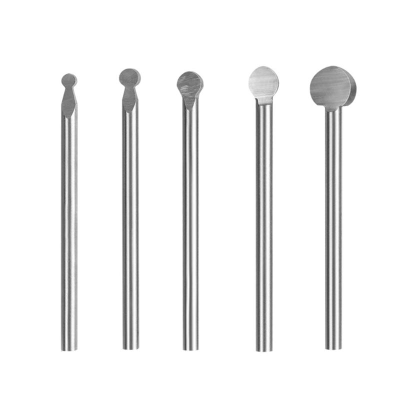 2 Stück Holzschnitzbohrer 3/4/5/6/8mm Weißstahl Gravierbohrer-Set Stahl Wurzel Fräsen Schleifer Fräser Schnitzwerkzeug