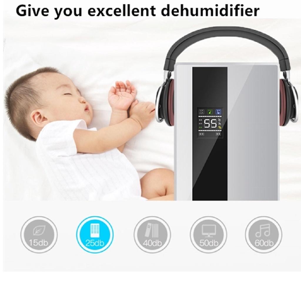 90W 2000ML Dehumidifier Home Moisture Absorber Dryer Air Basement Mute LED Smart Touch External Water Pipe Remote Control Timing