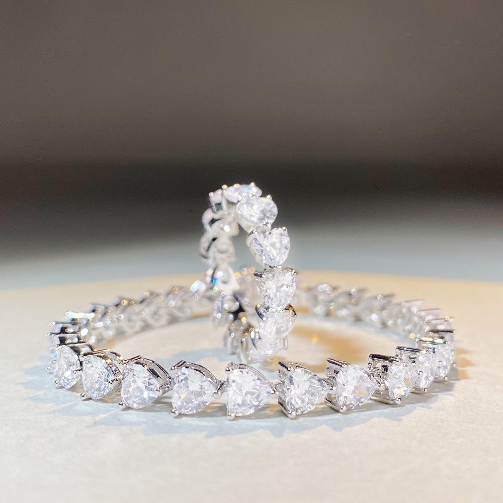 Inel Inimă din Argint Sterling 925 - Design Simplu cu Diamante pentru Femei