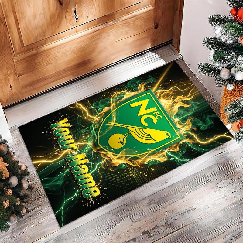 Norwich City Printed Crystal Velvet Rug Non‑Slip Crystal Velvet Carpet For Sofa Bedroom Indoor Home Decoration