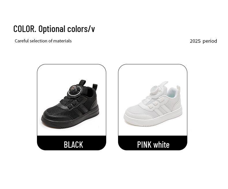 Babudou Kids' Skate Shoes 2024: Boys' & Girls' Breathable White Casuals with Button